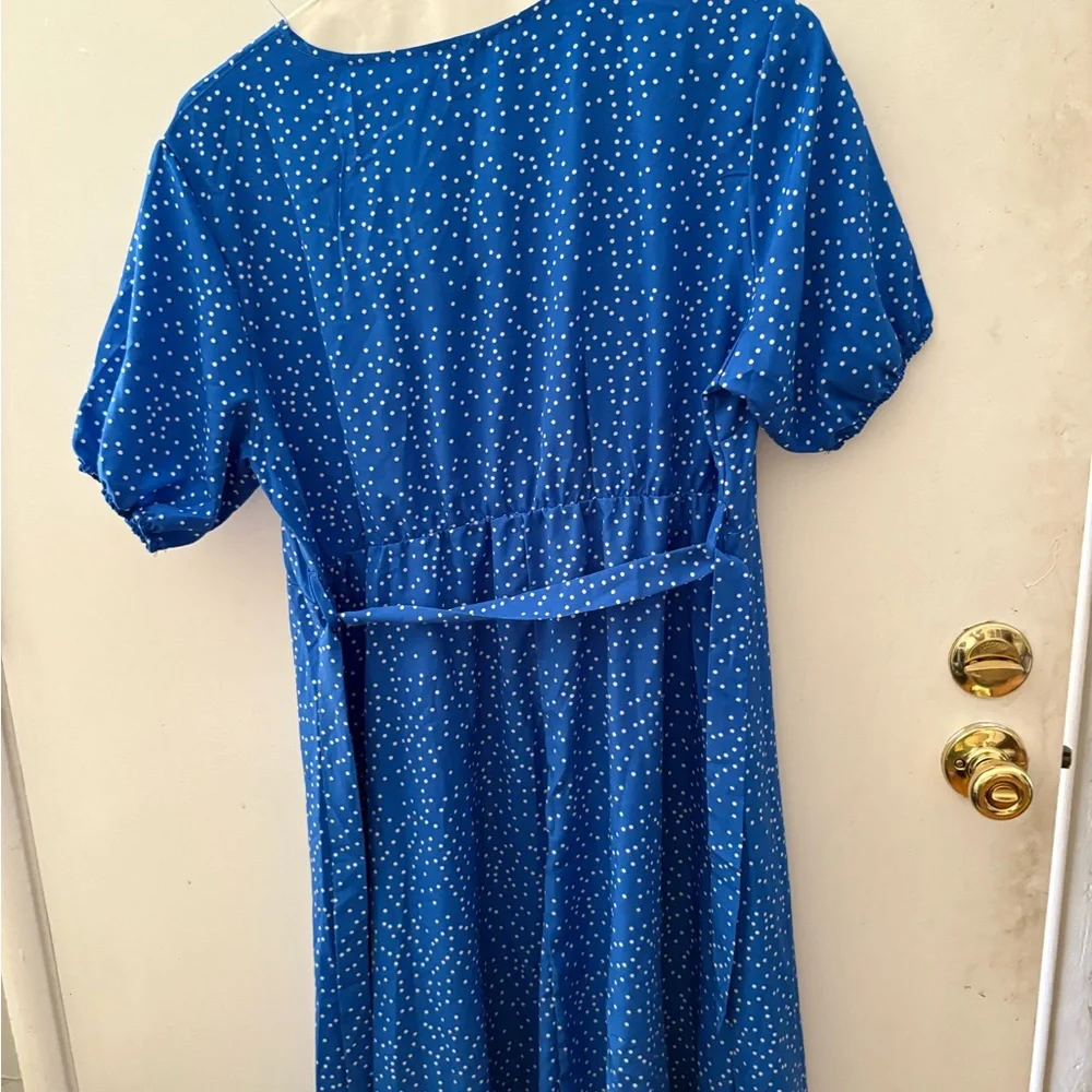 Blue Polka Dot Dress - Picture 1 of 2